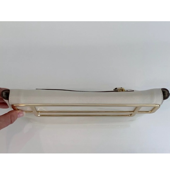 ANYA HINDMARCH IVORY WHITE LOCK AND KEY CLUTCH - Picture 14 of 16